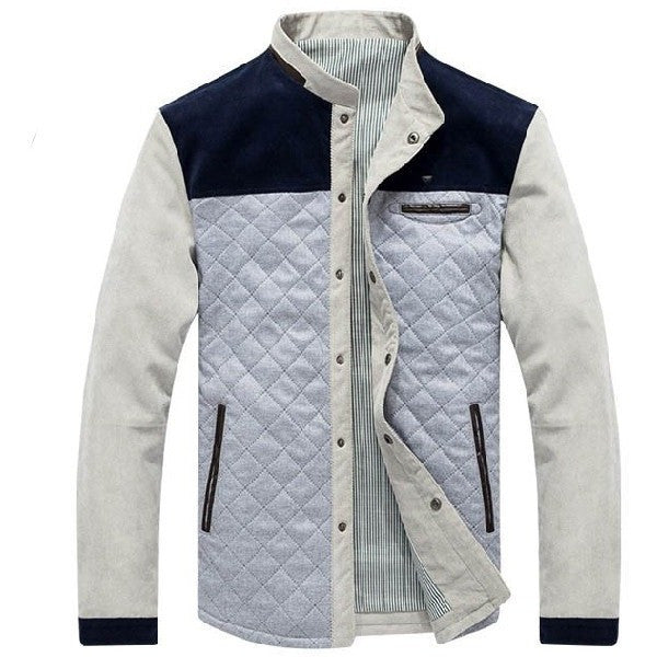 Casual Quilted Jacket with Contrast Insert