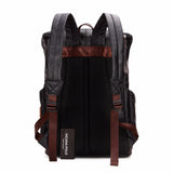 Black Leather Travel Daypack