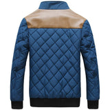 Quilted Jacket with Leather Insert