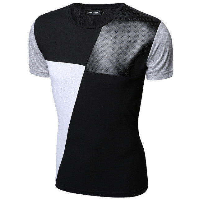 Slim Fit Crew Neck T-Shirt with Cross Design