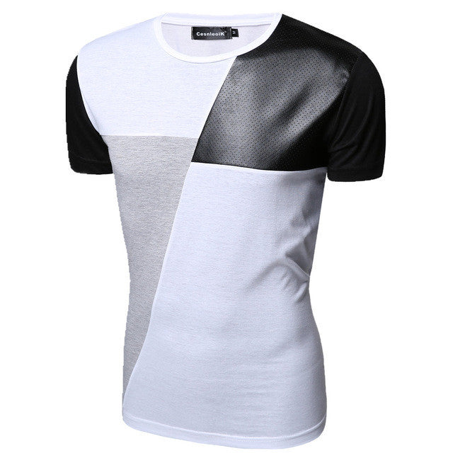 Slim Fit Crew Neck T-Shirt with Cross Design