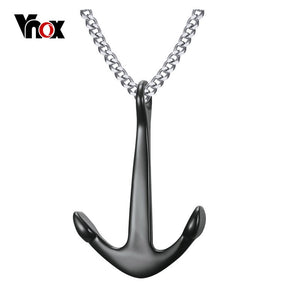 Onyx Anchor Necklace (24