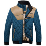 Quilted Jacket with Leather Insert