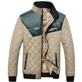 Quilted Jacket with Leather Insert