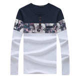 Long Sleeve T-Shirt with Floral Stripe