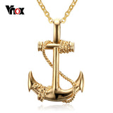 Golden Anchor Necklace (24" Chain)