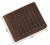 Cross Patterned Leather Wallet