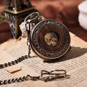 Antique Wooden Pocket Watch