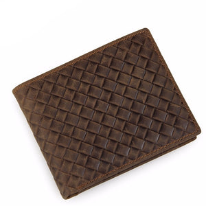 Cross Patterned Leather Wallet